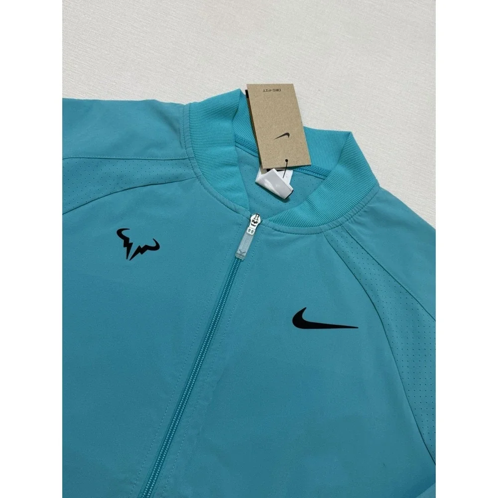 Nike Court Rafa Nadal Full Zip Warmup Jacket Dusty Cactus Teal Mint Size XL